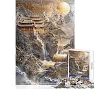Jigsaws for Adults1000 Pieces Golden Japanese Zen Haven Impossible Game Birthday Present Home Decoration Toys Help The Brain Exercise (50x75cm)