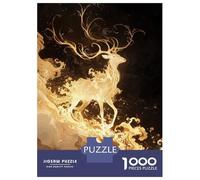 Jigsaws for Adults1000 Pieces Golden Stag Jigsaws for Adults Hands-on Game Difficult Challenge Help The Brain Exercise 52x38cm/1000pcs