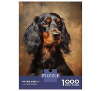 Jigsaws for Adults1000 Pieces Gordon Setter Puzzles for Adults Anti-Stress Toys Hand Speed Race Help The Brain Exercise 38x26cm/1000pcs