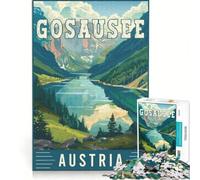 Jigsaws for Adults1000 Pieces Gosausee in Austria, Toy Wall Decor, Challenging To Complete, Deal As Gifts for The Whole Family 38x52cm