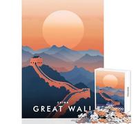 Jigsaws for Adults1000 Pieces Great Wall China Jigsaws for Adults Puzzle Analysis And Logic Parent-child Interaction Birthday Present, Gifts, (38x52cm)