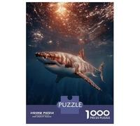 Jigsaws for Adults1000 Pieces Great White Shark Underwater Adult Jigsaw Puzzle Relaxing Games Perfect Decoration Unique Birthday And Gifts 70x50cm/1000pcs