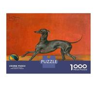 Jigsaws for Adults1000 Pieces Greyhound Ball Vintage Painting Jigsaw for Adults Brain Teaser Game Staycation Kill Time for Birthday, Chrismas 52x38cm/1000pcs