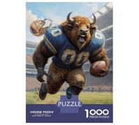 Jigsaws for Adults1000 Pieces Gridiron Buffalo Football Jigsaws for Adults Hands-on Game Difficult Challenge Help The Brain Exercise 52x38cm/1000pcs