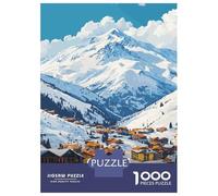 Jigsaws for Adults1000 Pieces Gudauri Ski Resort, Georgia Jigsaws for Adults Hands-on Game Difficult Challenge Help The Brain Exercise 38x26cm/1000pcs