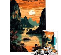Jigsaws for Adults1000 Pieces Halong Bay, Vietnam, at Sunset Jigsaw 1000 Pieces Toy Wall Decor Presents for Women for Is Ideal As A Gifts (38x52cm)