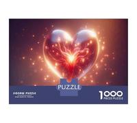 Jigsaws for Adults1000 Pieces Healing Crystal Heart Jigsaw for Adults Relax Games Analysis And Logic Deal As Gifts for The Whole Family 52x38cm/1000pcs