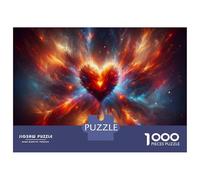 Jigsaws for Adults1000 Pieces Heart Shaped Fireworks Jigsaw for Adults Relax Games Analysis And Logic Deal As Gifts for The Whole Family 70x50cm/1000pcs