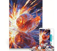 Jigsaws for Adults1000 Pieces High-Speed Snail with Fiery Trails Toy Wall Decor Challenging To Complete Deal As Gifts for The Whole Family 50x75cm
