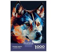 Jigsaws for Adults1000 Pieces Husky Abstract Adult Jigsaw Puzzle Brain Teaser Game Enhance Memory Stress Reduction Gifts 52x38cm/1000pcs