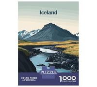 Jigsaws for Adults1000 Pieces Iceland Landscape Jigsaws for Adults Hands-on Game Difficult Challenge Help The Brain Exercise 70x50cm/1000pcs