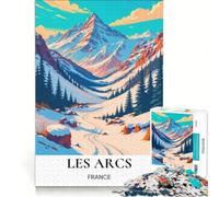 Jigsaws for Adults1000 Pieces Incredible Les Arcs Ski, Toy Wall Decor, Challenging To Complete, Deal As Gifts for The Whole Family 38x26cm