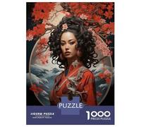Jigsaws for Adults1000 Pieces Japanese Geisha Art Print-3 Jigsaw for Adults Relax Games Analysis And Logic Deal As Gifts for The Whole Family 52x38cm/1000pcs