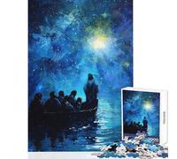 Jigsaws for Adults1000 Pieces Jesus And Disciples in A Boat Educational Games Suitable for Couples Toy Wall Decor Help The Brain Exercise (50X75CM)