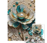 Jigsaws for Adults1000 Pieces Kintsugi Lotus Abstract Help The Brain Exercise Learning Educational Brain Teaser Game for Age 14+ Game (50x75cm)