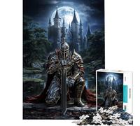 Jigsaws for Adults1000 Pieces Knight Before Castle Jigsaw 1000 Piece Educational Toy Precision Cutting Challenging Family Fun Game (50x75cm)