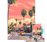 Jigsaws for Adults1000 Pieces LA Evening Abstract Art Practical Game Brain Intelligence Challenge Addictive Toys Birthday Gifts Presents for Women (Size 38x52cm)