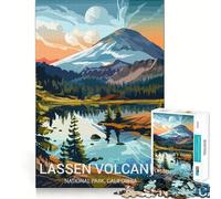 Jigsaws for Adults1000 Pieces Lassen Volcanic National Park Smooth Cut Art Creative Brain Game Leisure Time Fun Christmas Calm Gift (38x26cm)