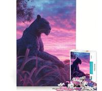 Jigsaws for Adults1000 Pieces Leopard Aesthetic Sunset Toy Wall Decor Challenging To Complete Deal As Gifts for The Whole Family 38x52cm