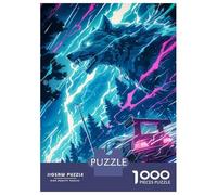 Jigsaws for Adults1000 Pieces Lightning Super Car Wolf Jigsaw for Adults Brain Teaser Game Staycation Kill Time for Birthday, Chrismas 52x38cm/1000pcs