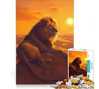 Jigsaws for Adults1000 Pieces Lion Basking in The Sun Daytime Toy Wall Decor Challenging To Complete Deal As Gifts for The Whole Family 38x26cm