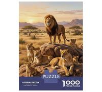 Jigsaws for Adults1000 Pieces Lion Pride on The African Savannah Jigsaw Puzzle Relaxing Games Birthday Present Deal As Gifts for The Whole Family 38x26cm/1000pcs