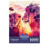 Jigsaws for Adults1000 Pieces Lions in Love The King Jigsaw for Adults Brain Teaser Game Staycation Kill Time for Birthday, Chrismas 70x50cm/1000pcs