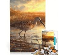 Jigsaws for Adults1000 Pieces Long-billed Curlew at Sunset Toy Wall Decor Challenging To Complete Deal As Gifts for The Whole Family 50x75cm