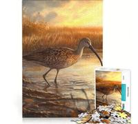 Jigsaws for Adults1000 Pieces Long-billed Curlew at Sunset Toy Wall Decor Challenging To Complete Deal As Gifts for The Whole Family 38x26cm