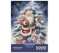 Jigsaws for Adults1000 Pieces Lovely Santa Claus Jigsaws for Adults Hands-on Game Difficult Challenge Help The Brain Exercise 52x38cm/1000pcs
