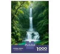 Jigsaws for Adults1000 Pieces Lush Waterfall in A Green Forest Jigsaw for Adults Brain Teaser Game Staycation Kill Time for Birthday, Chrismas 38x26cm/1000pcs