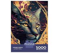 Jigsaws for Adults1000 Pieces Lynx Enchanting Adult Jigsaw Puzzle Brain Teaser Game Enhance Memory Stress Reduction Gifts 38x26cm/1000pcs