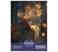 Jigsaws for Adults1000 Pieces Magical Fantasy Deer Glow Adult Jigsaw Puzzle Brain Teaser Game Enhance Memory Stress Reduction Gifts 52x38cm/1000pcs