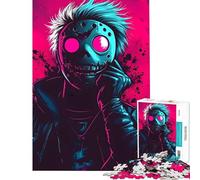 Jigsaws for Adults1000 Pieces Masked Figure in Neon Help The Brain Exercise Learning Educational Brain Teaser Game for Age 14+ Game (38x52cm)