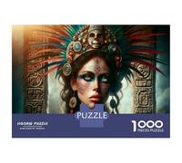 Jigsaws for Adults1000 Pieces Mayan Goddess Headpiece Jigsaws for Adults Hands-on Game Difficult Challenge Help The Brain Exercise 38x26cm/1000pcs