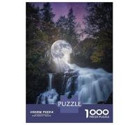 Jigsaws for Adults1000 Pieces Melting Moon Waterfall Puzzles for Adults Anti-Stress Toys Hand Speed Race Help The Brain Exercise 38x26cm/1000pcs