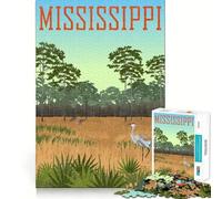 Jigsaws for Adults1000 Pieces Mississippi State Bird Smooth Cut Art Creative Brain Game Leisure Time Fun Christmas Calm Gift (38x52cm)