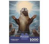 Jigsaws for Adults1000 Pieces Moses Otter Adult Jigsaw Puzzle Brain Teaser Game Enhance Memory Stress Reduction Gifts 52x38cm/1000pcs