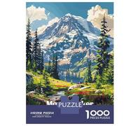 Jigsaws for Adults1000 Pieces Mount Baker USA Jigsaws for Adults Hands-on Game Difficult Challenge Help The Brain Exercise 38x26cm/1000pcs