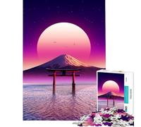 Jigsaws for Adults1000 Pieces Mount Fuji ﹨uamp; Torii Gate Help The Brain Exercise Learning Educational Brain Teaser Game for Age 14+ Game (38x52cm)