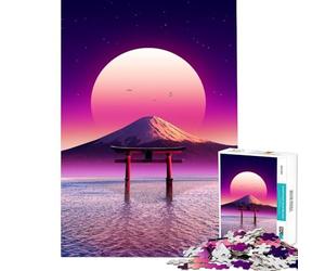 Jigsaws for Adults1000 Pieces Mount Fuji ﹨uamp; Torii Gate Help The Brain Exercise Learning Educational Brain Teaser Game for Age 14+ Game (38x52cm)