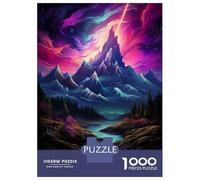 Jigsaws for Adults1000 Pieces Mountain Violet Aurora Jigsaw for Adults Brain Teaser Game Staycation Kill Time for Birthday, Chrismas 70x50cm/1000pcs