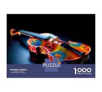 Jigsaws for Adults1000 Pieces Music Violin Watercolor Jigsaw for Adults Brain Teaser Game Staycation Kill Time for Birthday, Chrismas 38x26cm/1000pcs