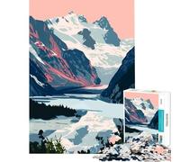 Jigsaws for Adults1000 Pieces Nature Art Alaska Glacier Practical Game Brain Intelligence Challenge Addictive Toys Birthday Gifts Presents for Women (Size 38x52cm)