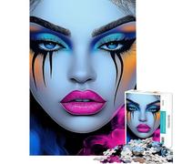 Jigsaws for Adults1000 Pieces Neon Siren︰ Goddess in Glamour Help The Brain Exercise Learning Educational Brain Teaser Game for Age 14+ Game (50x75cm)