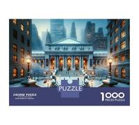 Jigsaws for Adults1000 Pieces New York Public Library Winter Jigsaw for Adults Relax Games Analysis And Logic Deal As Gifts for The Whole Family 52x38cm/1000pcs