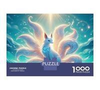 Jigsaws for Adults1000 Pieces Nine-tailed Fox Fantasy Animal Jigsaw for Adults Brain Teaser Game Staycation Kill Time for Birthday, Chrismas 52x38cm/1000pcs