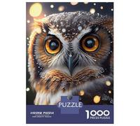 Jigsaws for Adults1000 Pieces Owl Portrait Jigsaw for Adults Brain Teaser Game Staycation Kill Time for Birthday, Chrismas 70x50cm/1000pcs