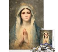 Jigsaws for Adults1000 Pieces Painting of Virgin Mary in Prayer Educational Games Suitable for Couples Toy Wall Decor Help The Brain Exercise (38X52CM)