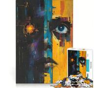 Jigsaws for Adults1000 Pieces Painting of What Seems to Be A Face Toy Wall Decor Challenging To Complete Deal As Gifts for The Whole Family 38x26cm